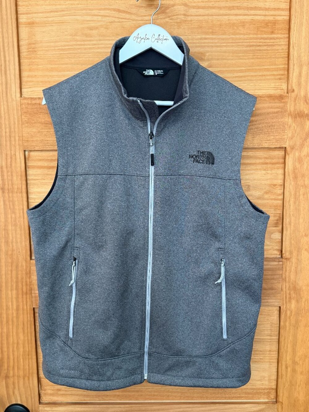 The North Face Gray Windwall Full Zip Lightweight Vest Men's size L